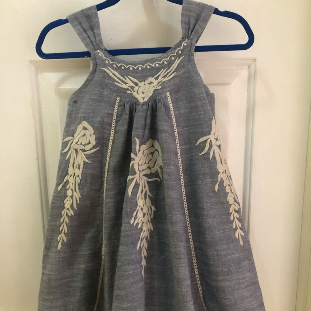 3/$25 Girls Chambray Embroidered Dress